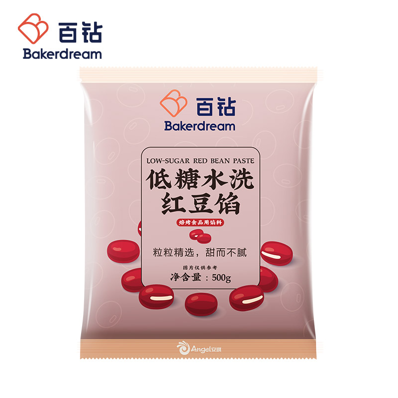 Bakerdream 百钻 低糖水洗红豆沙馅料500g 8.7元