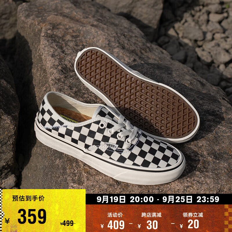 VANS 范斯 官方 Authentic VR3 SF黑白棋盘格轻便冲浪情侣帆布鞋 黑白棋盘格 206.96