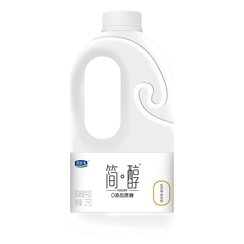 君乐宝简醇 0添加蔗糖 1.2kg 低温酸奶酸牛奶 *3件 46.9元（需领券，合15.63元/