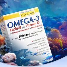 Feingold Omega-3深海鱼鱼油软胶囊1000mg*20粒 19元包邮（需用券）