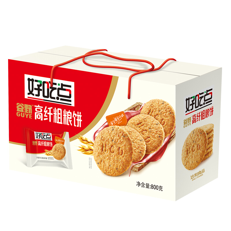 好吃点 谷野 高纤粗粮饼 800g 21.6元