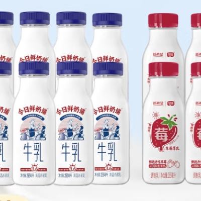 PLUS会员：新希望 鲜奶铺 255ml*8+草莓牛乳255ml*4 45.4元包邮（需领券）