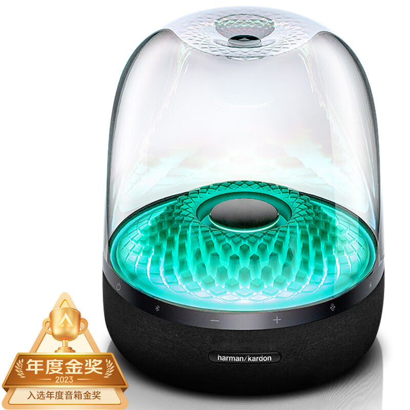 哈曼卡顿 Aura 琉璃4 代 2.0声道 桌面 蓝牙音箱 黑色 1510.48元