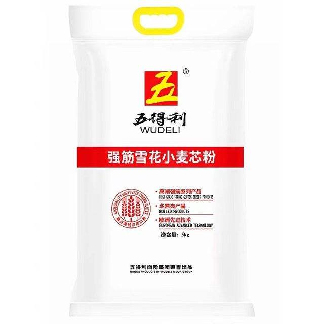 五得利 面粉强筋雪花小麦芯粉 5kg 15.2元