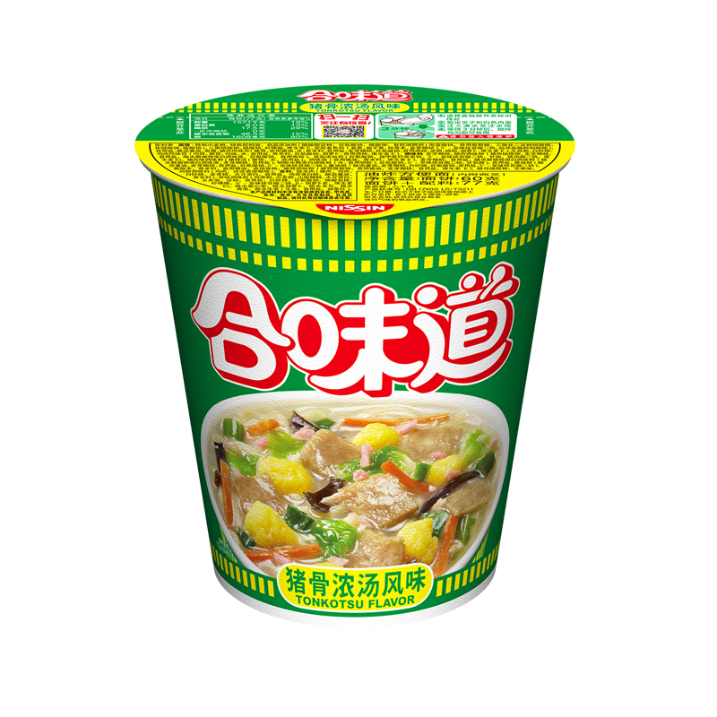 NISSIN 日清食品 日清合味道猪骨浓汤零食泡面77g(任选12件) 3.08元（需用券）