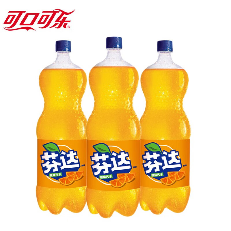 plus会员：可口可乐（Coca-Cola）汽水碳酸饮料芬达888mlx3瓶 8.84元