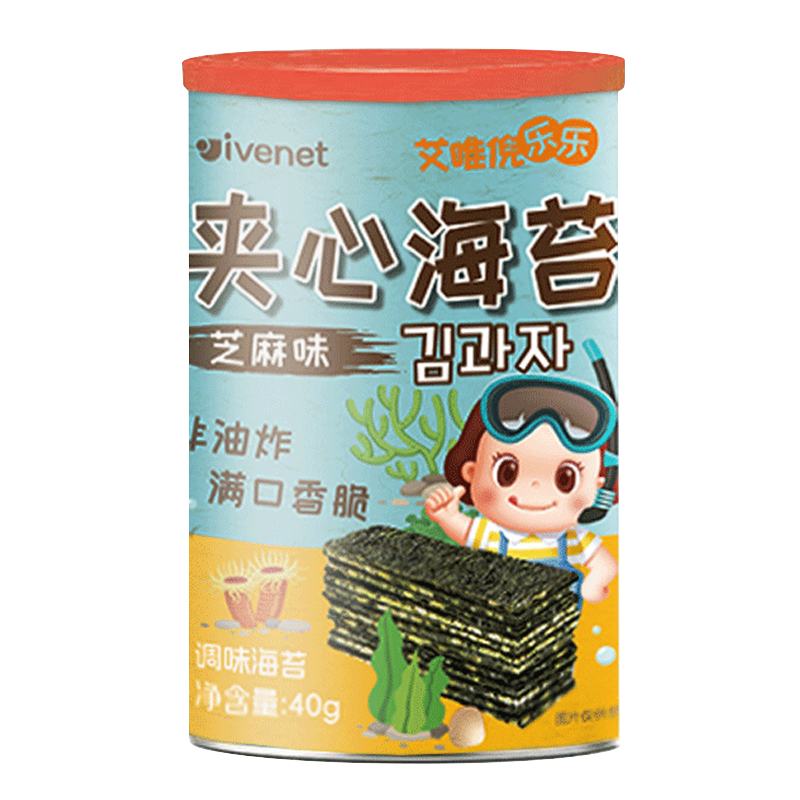 艾唯倪（ivenet）海苔夹心脆 芝麻味40g 73.1元（拍9赠3，6.09元/件）