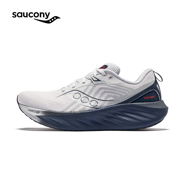 saucony 索康尼 TRIUMPH 胜利 22 男子跑鞋 S20964-218 白深兰 宽楦 43 1099元（需用券