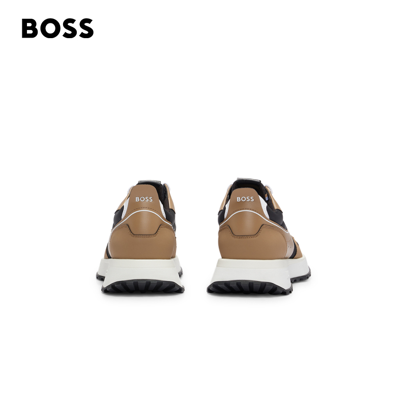 HUGO BOSS 礼物】HUGO BOSS雨果博斯男士人造皮革混合材质休闲运动鞋 1306.25元