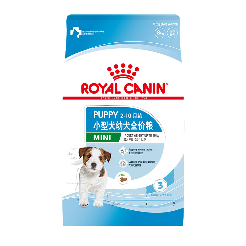 ROYAL CANIN 皇家 家狗粮 幼犬狗粮 幼犬奶糕 小型犬 MIJ31 通用粮 2-10月 8KG 414元