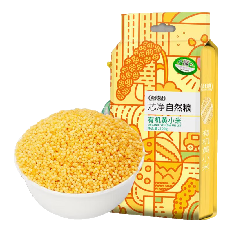 盖亚农场 有机黄小米500g 11.8元 包邮（双重优惠）