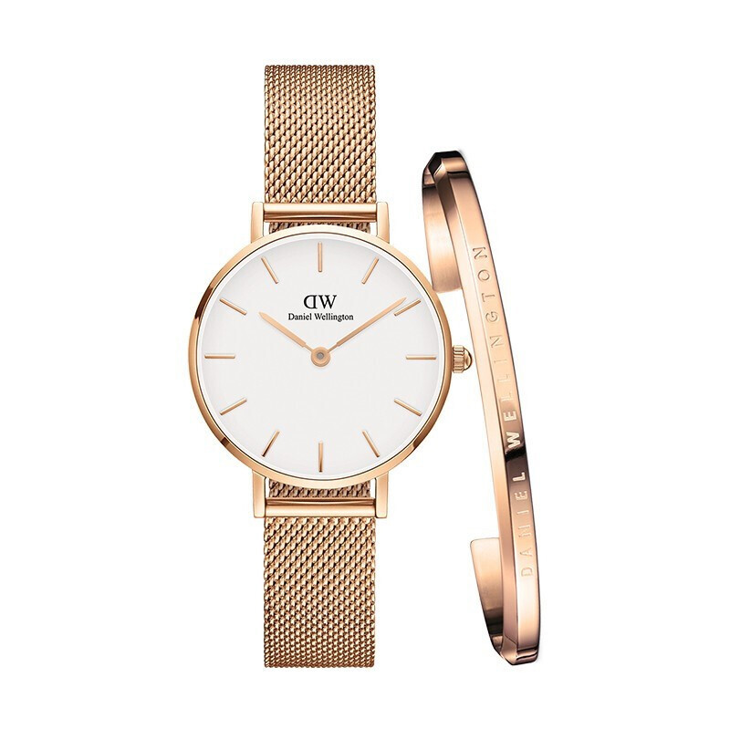 Daniel Wellington PETITE系列 28毫米石英腕表 DW00100219 小号手镯套装 1430元（需用