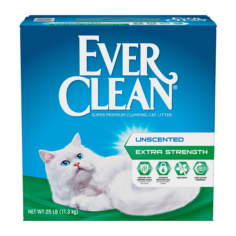 PLUS会员：EVER CLEAN 铂钻 绿标 膨润土猫砂 11.3kg 无香 69元（需用券）