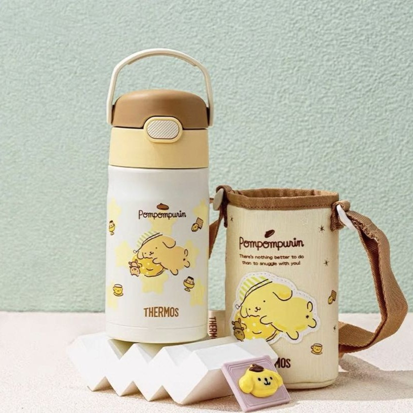 淘金币可用：THERMOS 膳魔师 布丁狗316不锈钢吸管杯350ml+杯套 144.3元