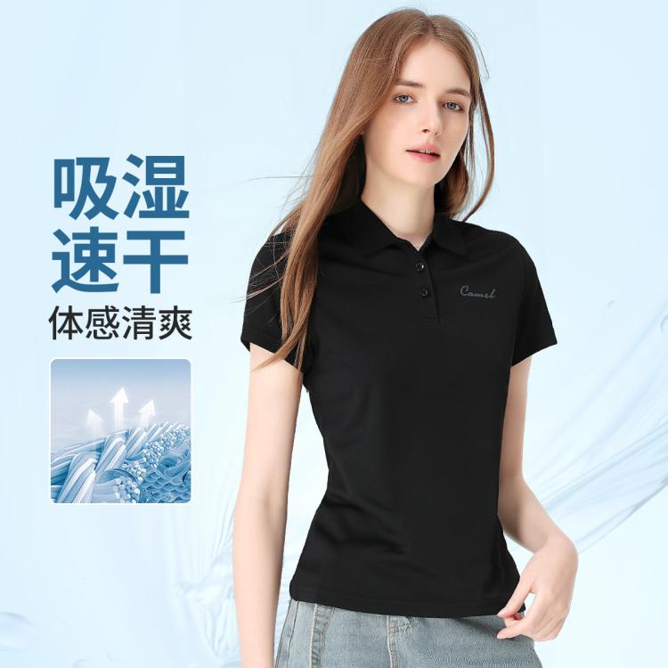 CAMEL 骆驼 t恤女短袖运动服Polo衫夏季休闲翻领女式t恤 79元