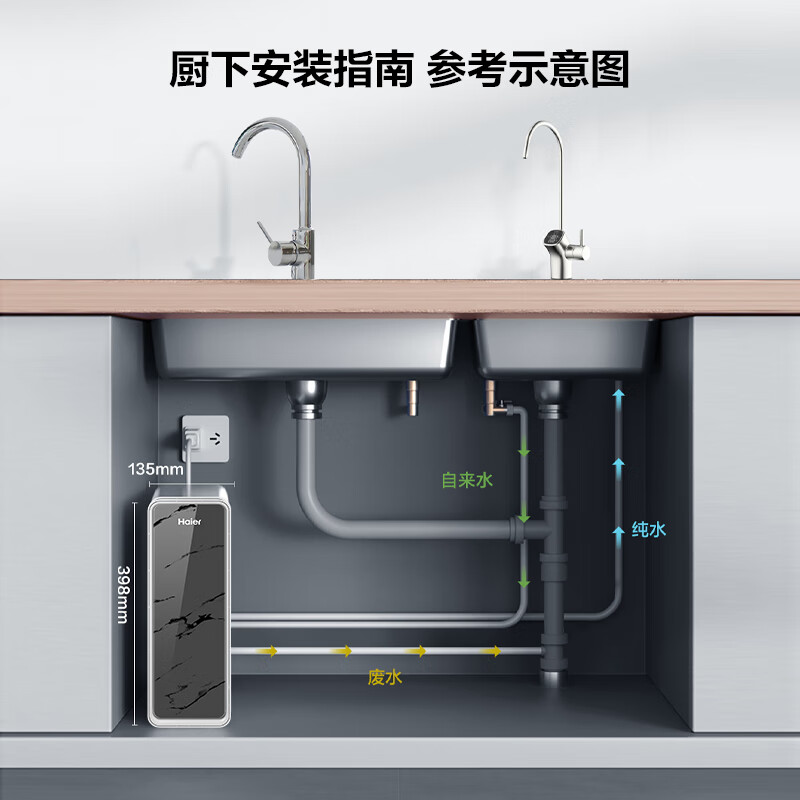 Haier 海尔 净水器 1200G鲜活水 pro 6年RO反渗透 HKC3000-R793D2U1 1440元（需用券）