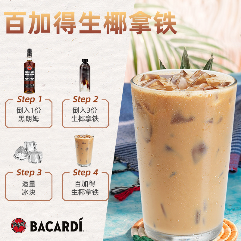 BACARDI 百加得 黑朗姆酒 40%vol 58.33元（需买3件，共174.99元）