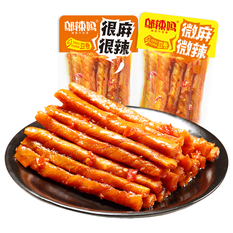 邬辣妈 豆卷麻辣条 约17小包 500g 12.8元（需领券）