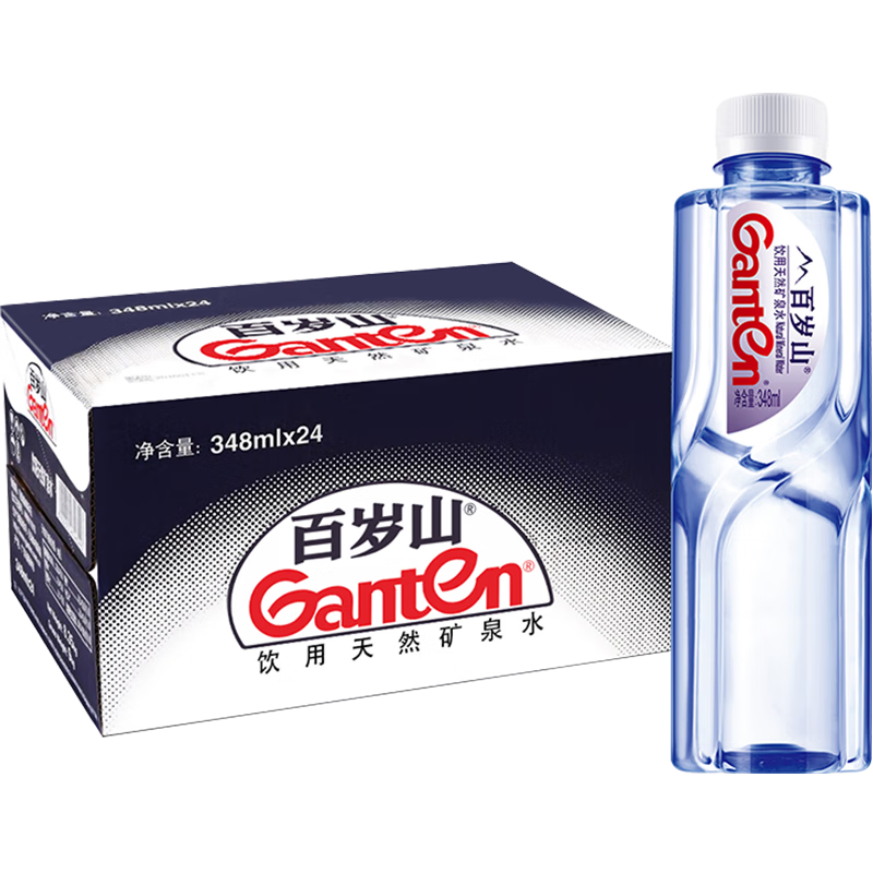 Ganten 百岁山 景田 百岁山 饮用天然矿泉水 348ml*24瓶整箱装*5件 134.65元包邮、