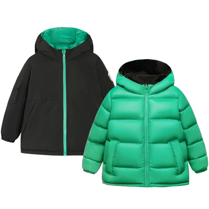 再降价：Mini Bala 双面穿三防羽绒服 男女童保暖防水防油污 迷你巴拉巴拉 203