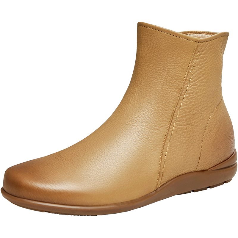 Bata 时装靴女冬季保暖百搭软底弹力通勤短筒靴 129元