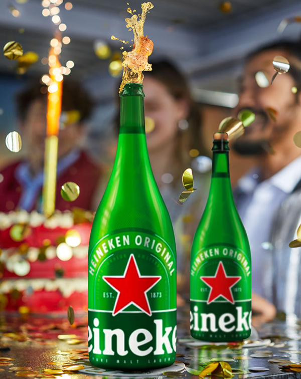 Heineken 喜力 啤酒（Heineken） 经典香槟瓶啤酒1500ml单瓶礼盒装