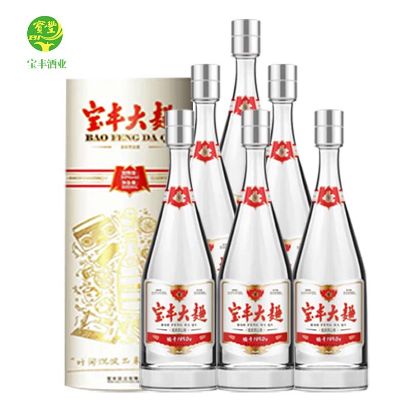 宝丰 大曲 时间经典 清香型白酒 50度500ml*6瓶整箱装 送礼 127元