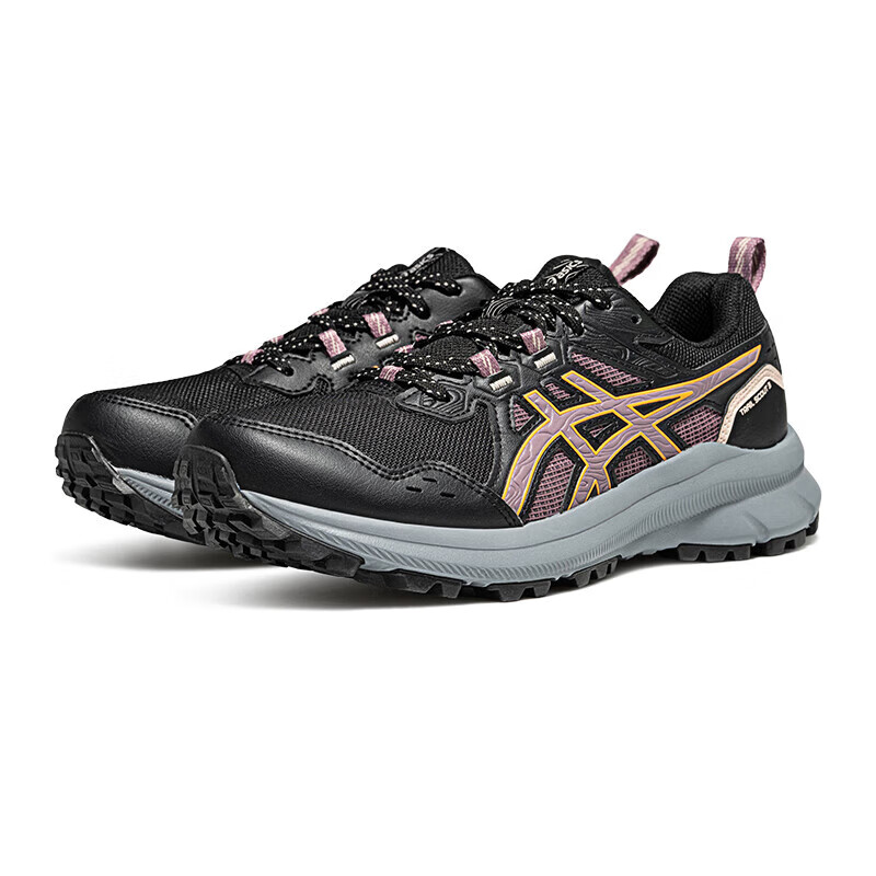 ASICS 亚瑟士 女子舒适耐磨越野跑步鞋 TRAIL SCOUT 3 黑色/黑色 350.85元