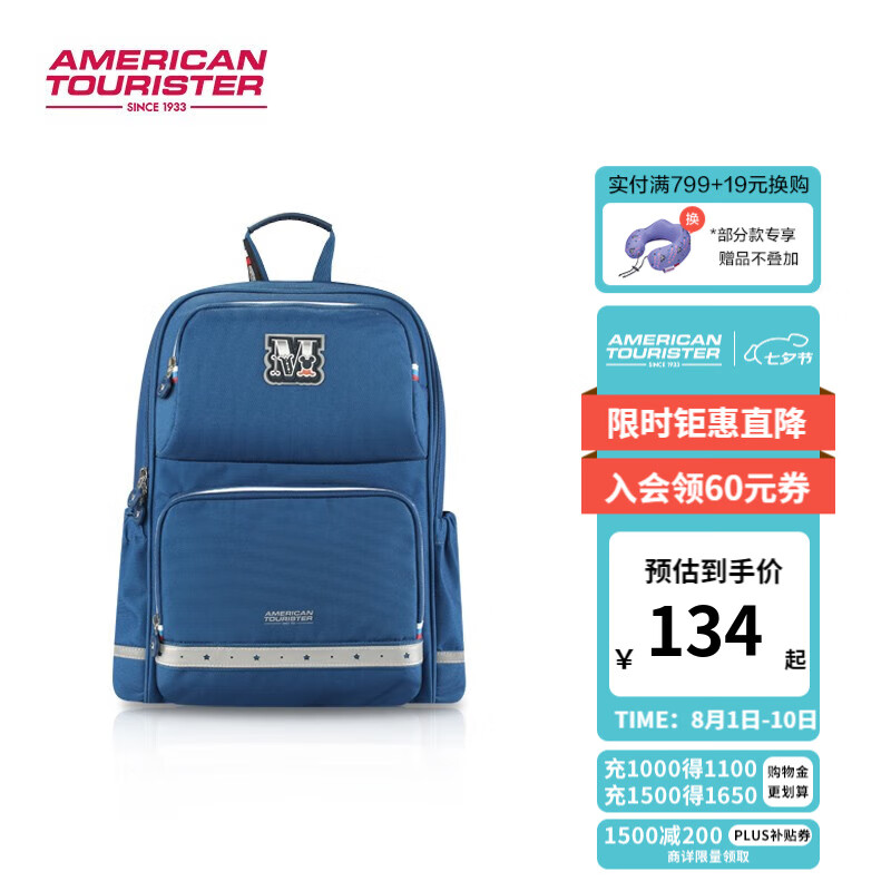 美旅 KIDDY DISNEY系列 NC4 儿童双肩背包 A款 深蓝色 18L ￥89.05