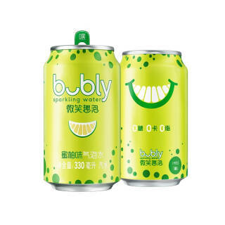 限地区plus会员pepsi百事bubly微笑趣泡蜜柚味气泡水330ml12罐整箱841