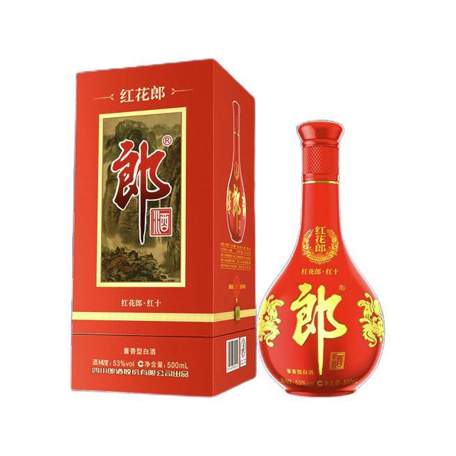 LANGJIU 郎酒 红花郎 红10 第四代 53%vol 酱香型白酒 500ml 单瓶装 269元