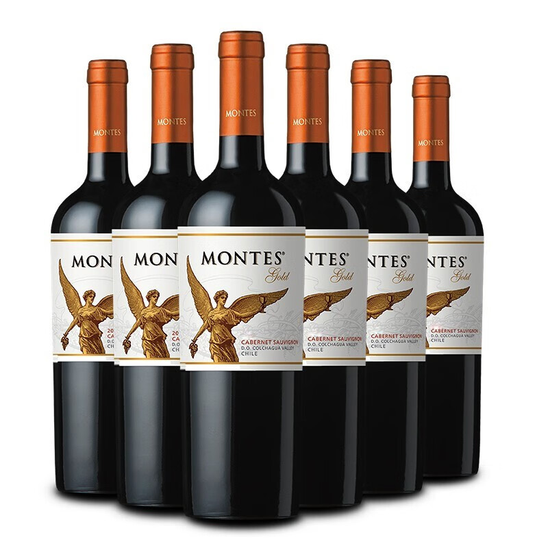 MONTES 蒙特斯 精选金天使 14度 赤霞珠干红葡萄酒 750ml*6瓶 整箱装 642.46元（需