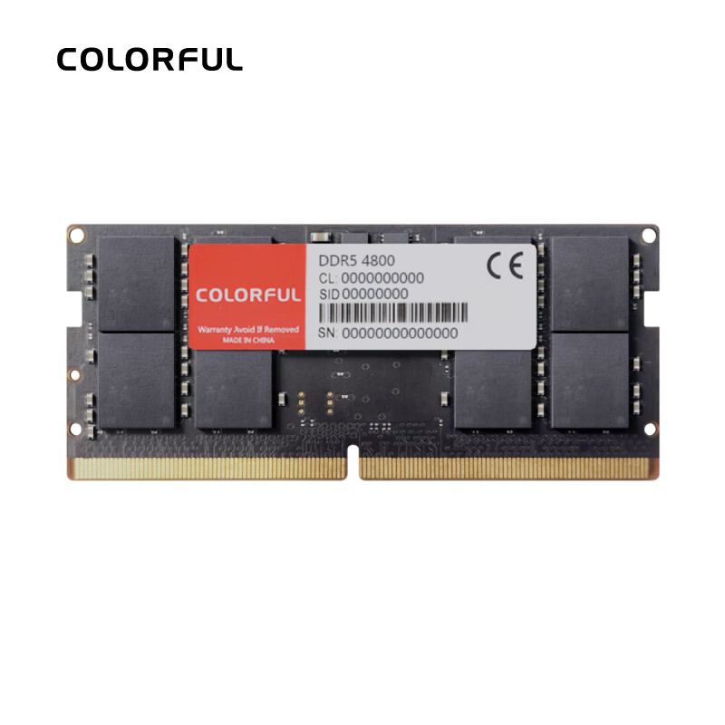 COLORFUL 七彩虹 DDR5 笔记本内存条 5600MHz 24GB 279元（需用券）