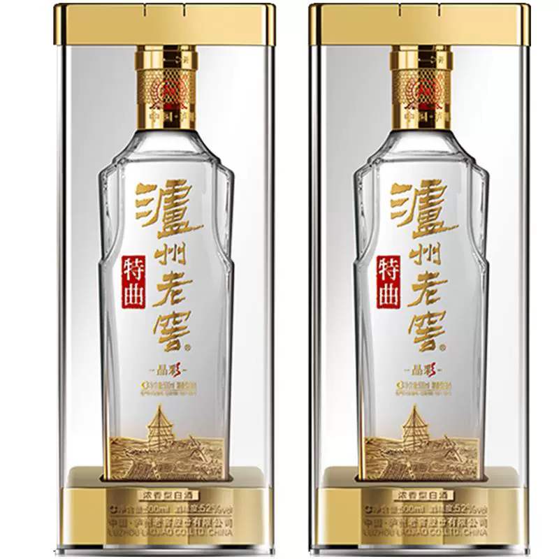 泸州老窖 特曲 晶彩 52%vol 浓香型白酒 500ml*2瓶 ￥461.7