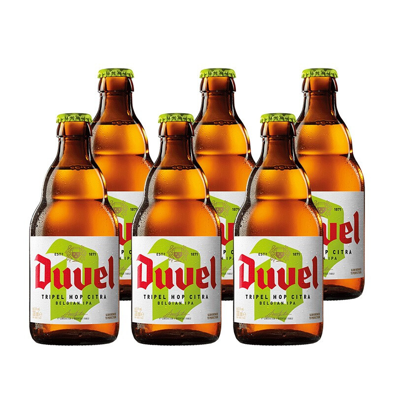 Duvel 督威 精酿啤酒 比利时原瓶进口 黄金艾尔啤酒 烈性啤酒 督威三花 330mL 6