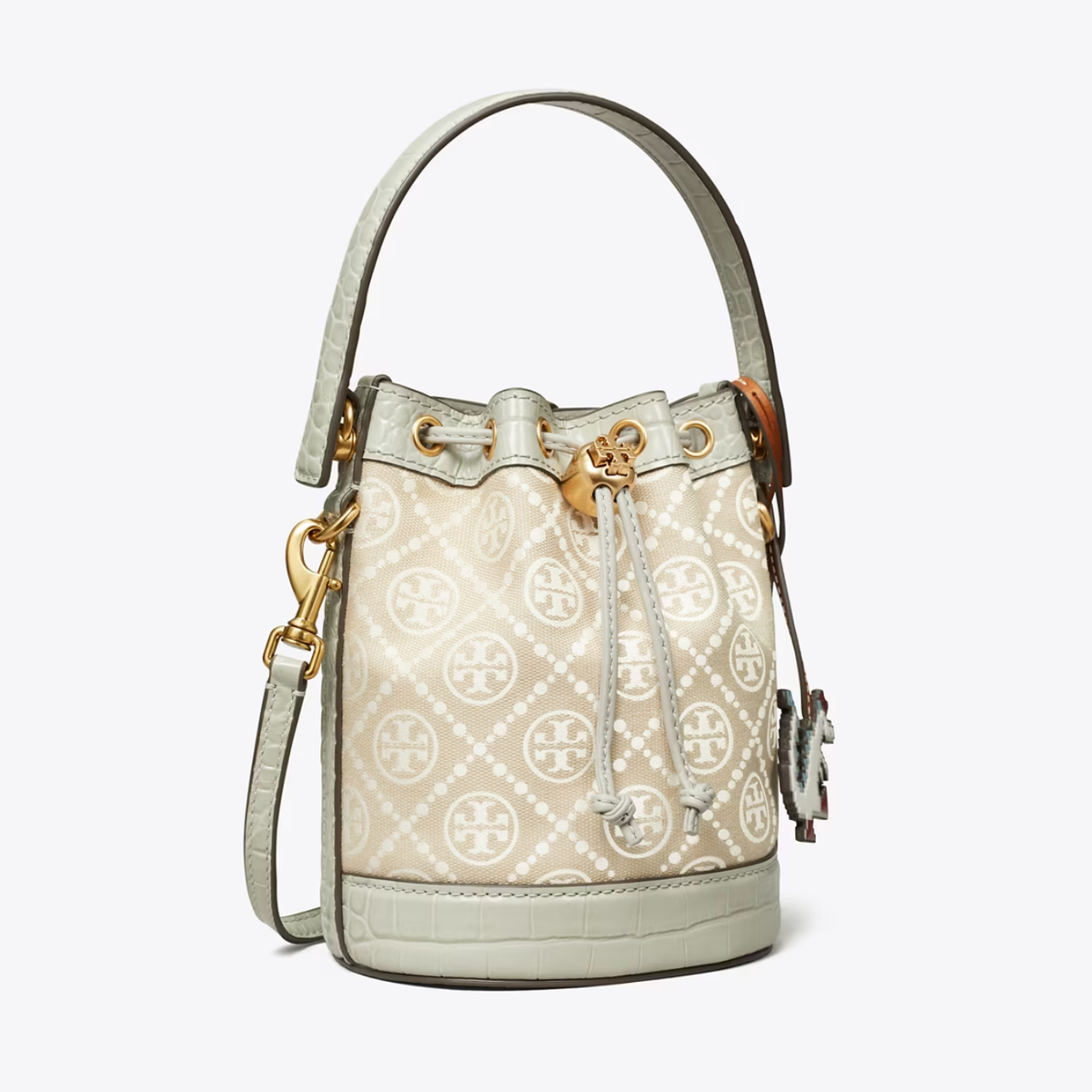Tory burch T Monogram 龙年限定迷你水桶包 8.2折 $349（约2514.02元）