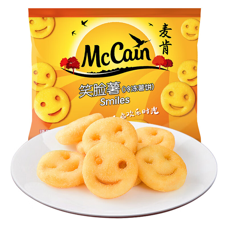 McCain 麦肯 笑脸薯冷冻薯饼500g 22.8元（需买3件，需用券）