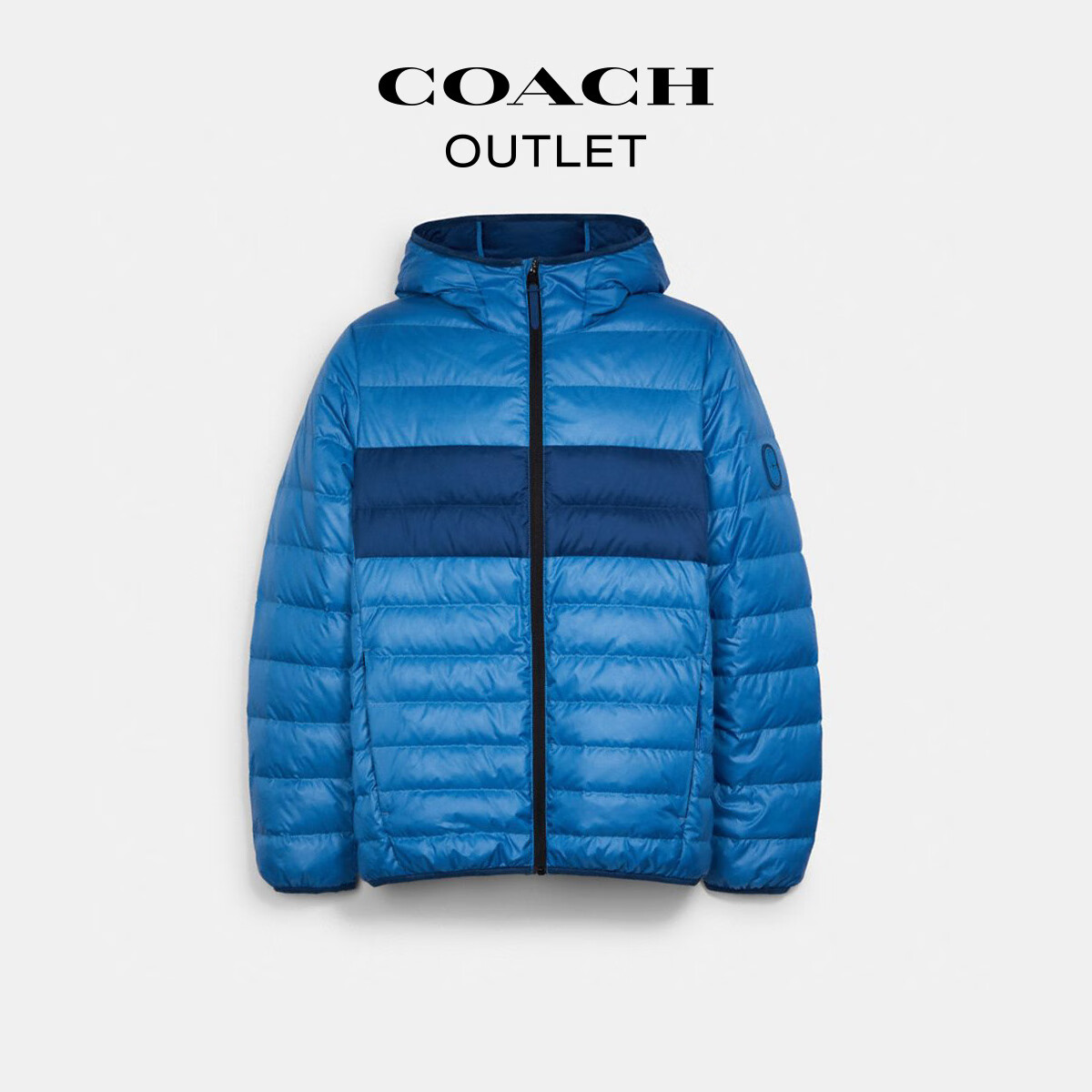 COACH 蔻驰 奥莱男士男装羽绒夹克 赛车蓝色 S 1390元