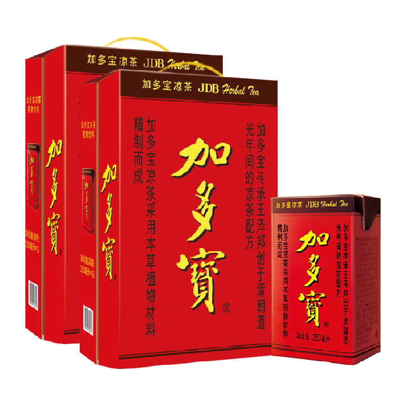 JDB 加多宝 凉茶饮料250ml*16盒礼盒装怕上火喝加多宝植物饮品 ￥26.4