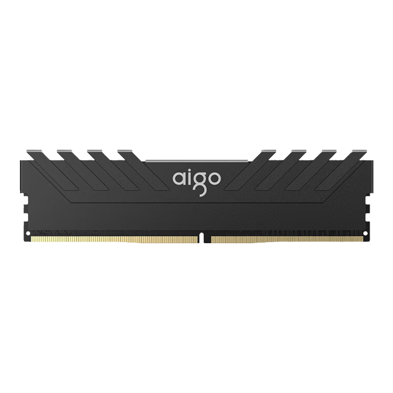 爱国者（aigo）32GB(16G×2)套装 DDR4 3200 台式机内存条 承影黑色 C16 309元（需领