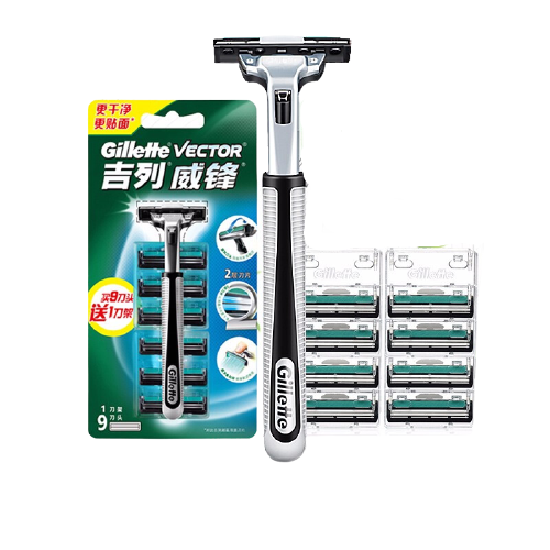 PLUS会员：Gillette 吉列 威锋经典手动剃须刀 1刀架+9刀头 22.1元（需买3件，实