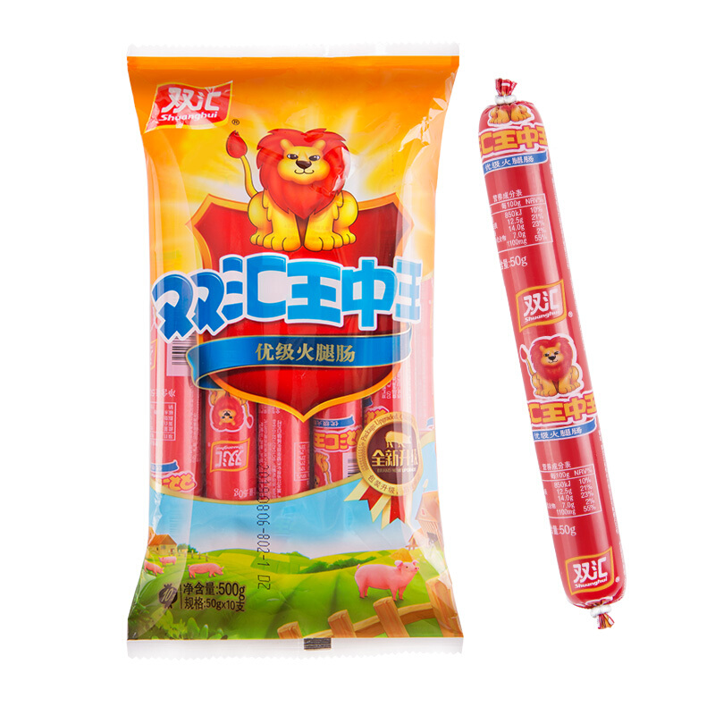 双汇 王中王 优级火腿肠 500g 10.77元