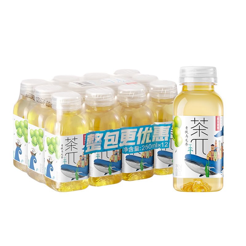 NONGFU SPRING 农夫山泉 官方旗舰店农夫山泉茶派茶π迷你口袋装小瓶饮料250ml 26