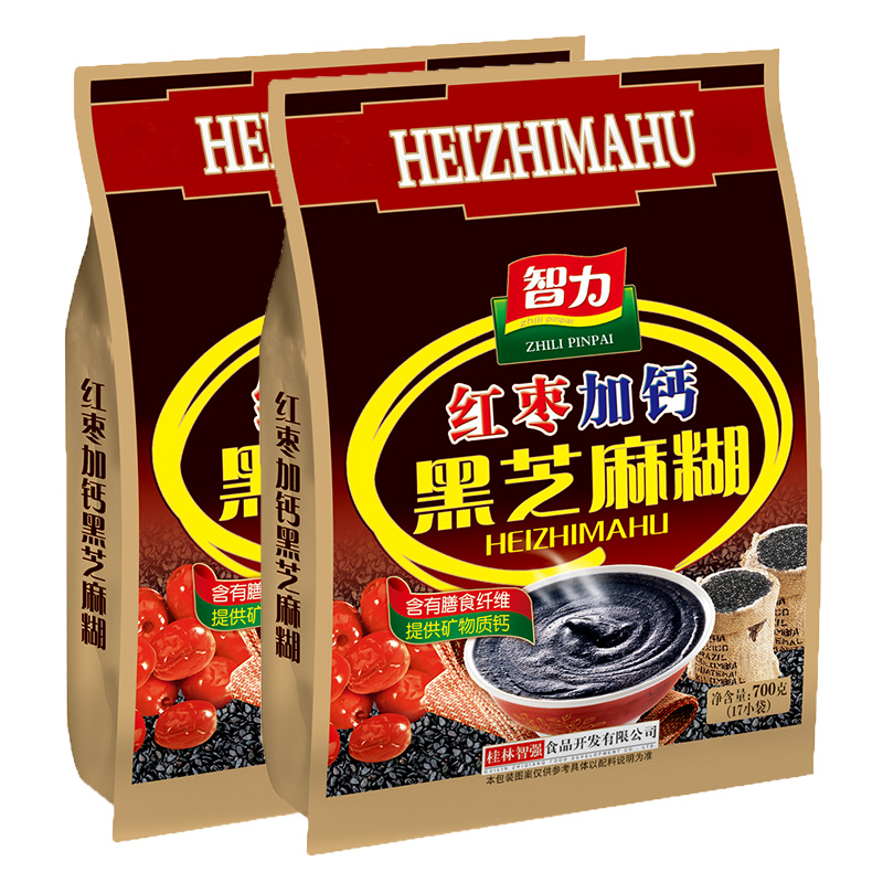 ZHILI 智力 红枣加钙黑芝麻糊 700g*2袋 即食冲饮营养早餐代餐粉 46.8元（需用