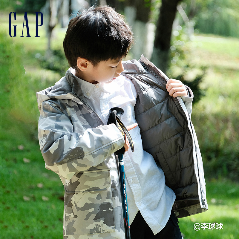 Gap 盖璞 男童冬季三合一防风保暖羽绒服两件套 379元包邮（需用券）