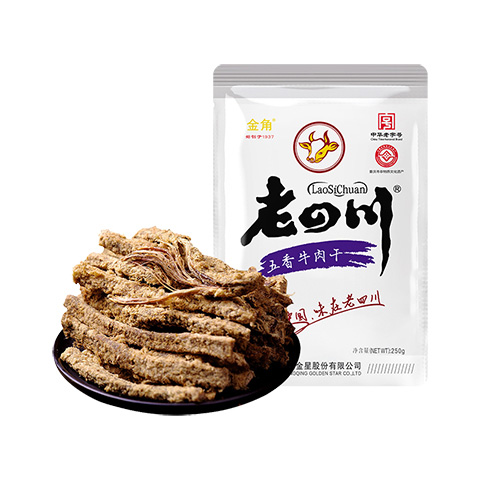 老四川 五香牛肉干250g 44.9元（需用券）