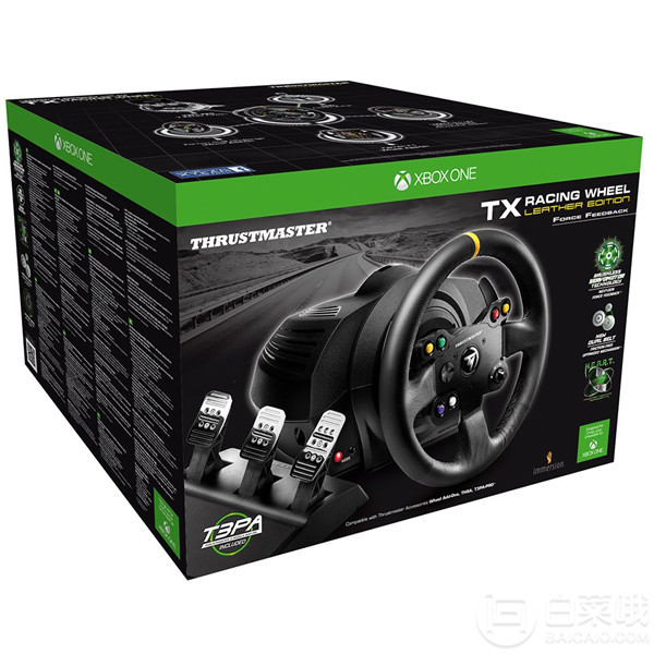 $2365 thrustmaster 图马斯特 tx 竞技级赛车游戏方向盘套装 真皮版