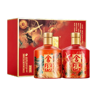 88VIP：舍得 品味舍得 中国神话人物之盘古后羿 52﹪vol 浓香型白酒 500ml*2瓶 