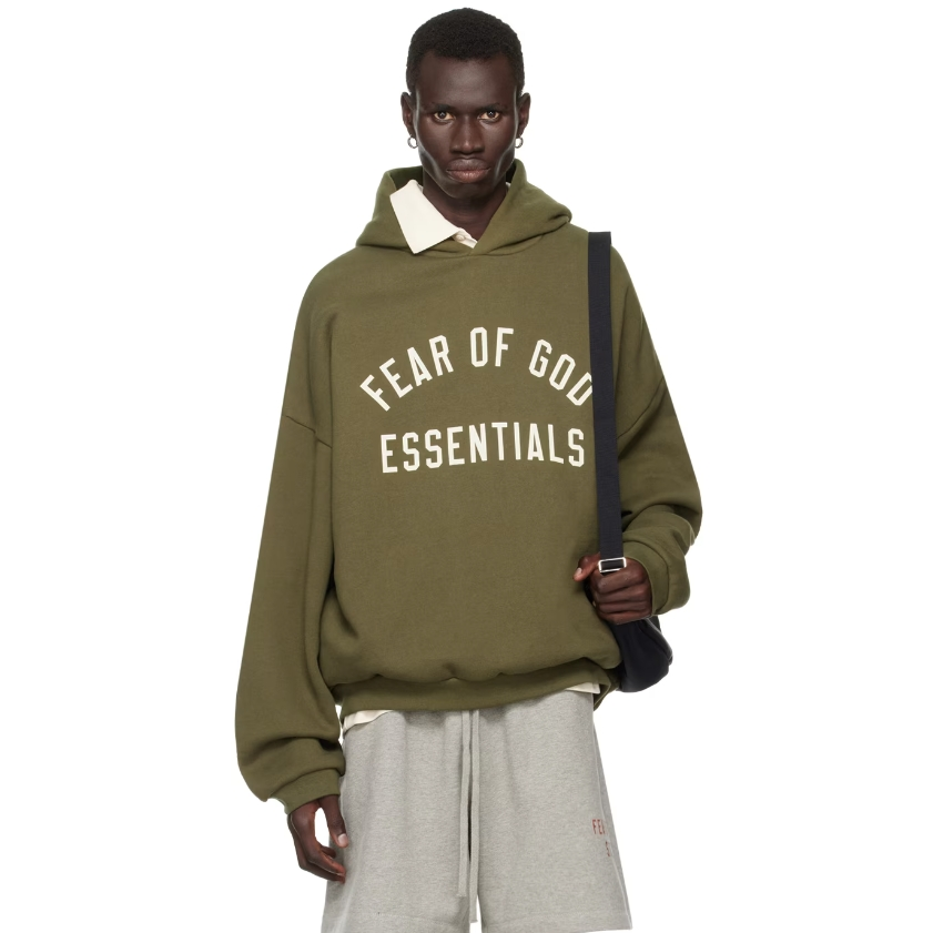 Fear of God ESSENTIALS Khaki 印花连帽卫衣 $120（约844元）