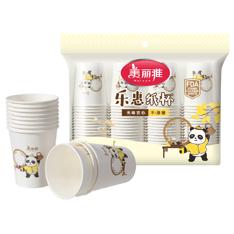 美丽雅 增厚环保无异味纸杯 210ml*100只 7.84元（需领券）